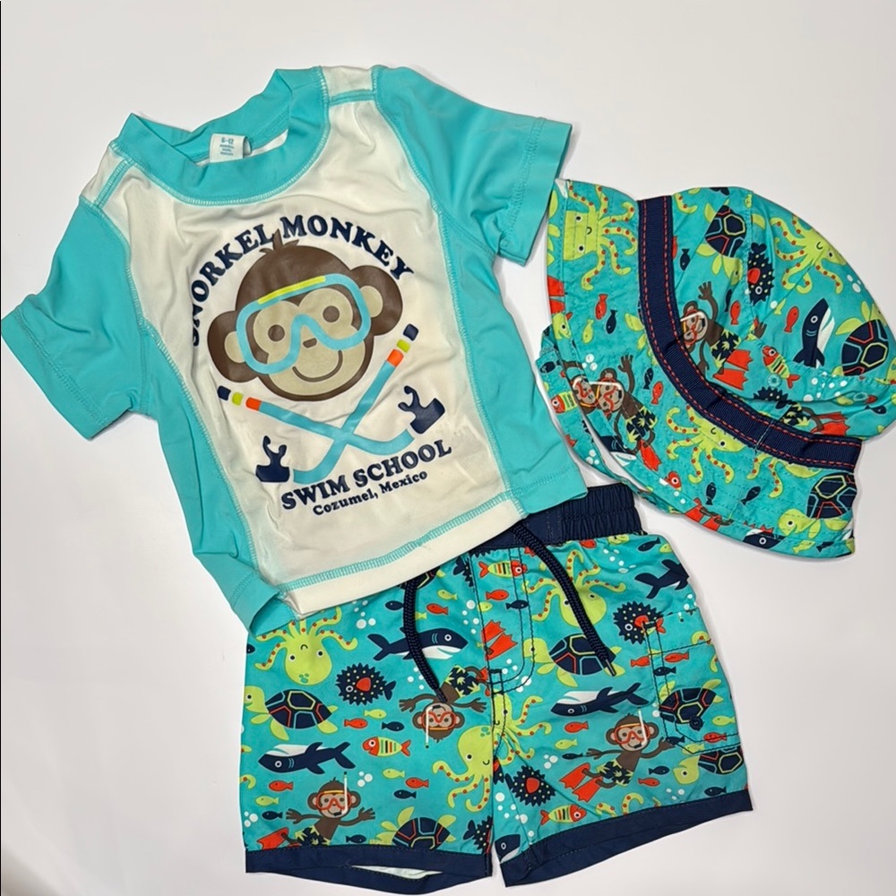 Old Navy monkey  Swim Set